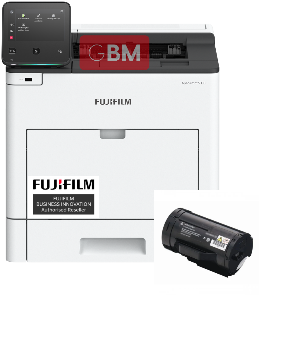 FUJIFILM ApeosPrint 5330 A4 Mono Laser Printer + Receive Bonus 25k Black Toner